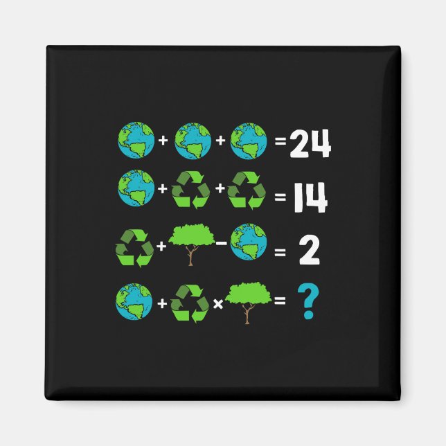 Math Teacher Humour Day Of Earth Order Of Operatio Magnet (Front)