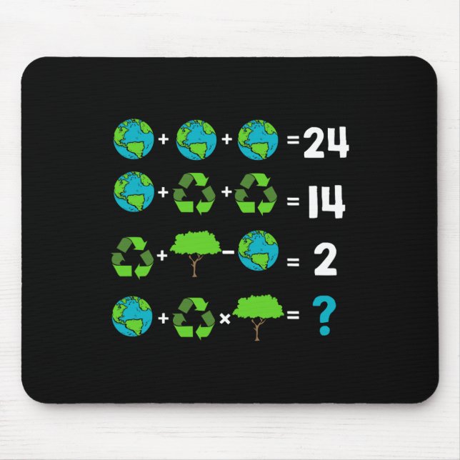 Math Teacher Humour Day Of Earth Order Of Operatio Mouse Pad (Front)