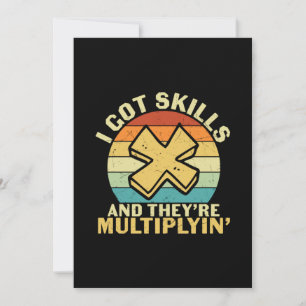 Math Teacher I Got Skills Invitation