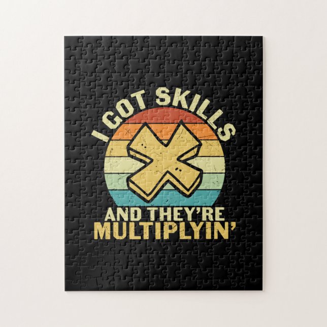 Math Teacher I Got Skills Jigsaw Puzzle (Vertical)