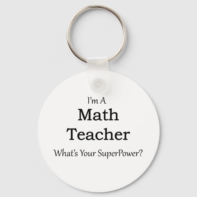 Math Teacher Keychain (Front)