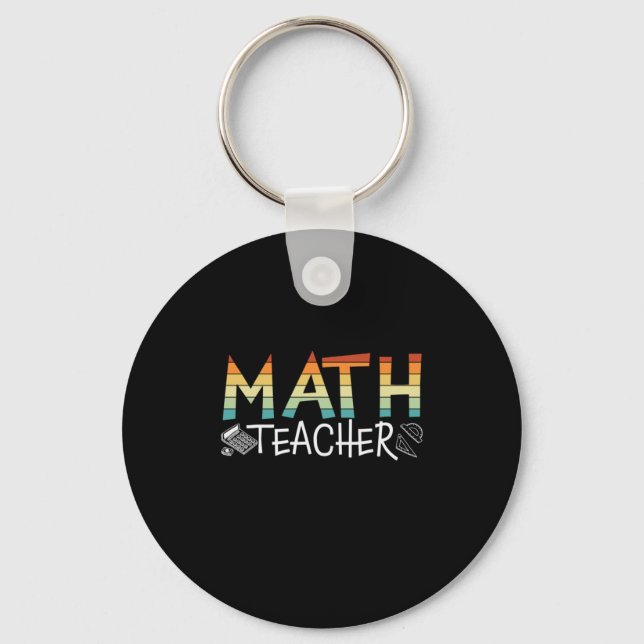 Math Teacher Keychain (Front)