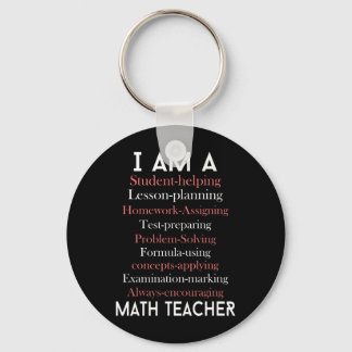 Math teacher keychain