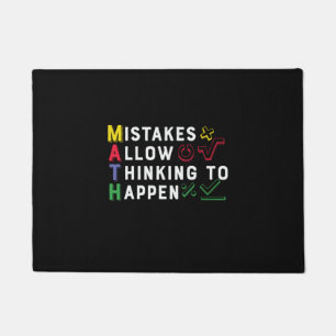 Math Teacher Math Allow Happen Doormat