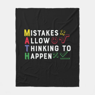 Math Teacher Math Allow Happen Fleece Blanket