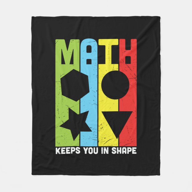 Math Teacher Math Keeps You In Shape Fleece Blanket (Front)