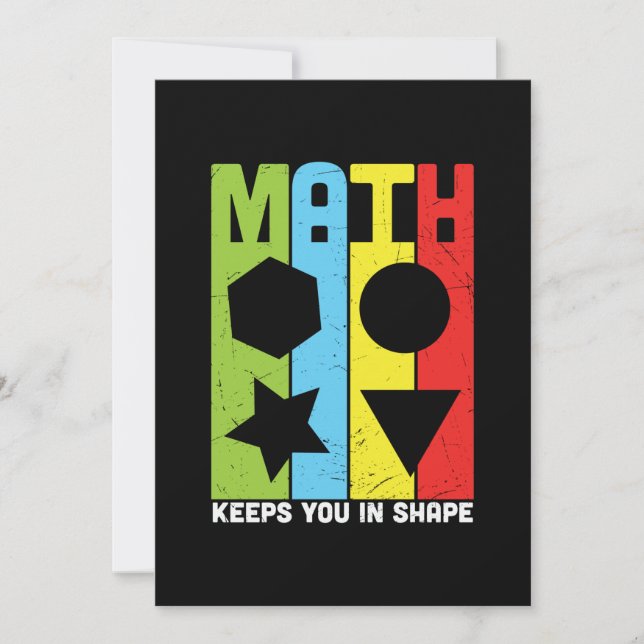 Math Teacher Math Keeps You In Shape Holiday Card (Front)