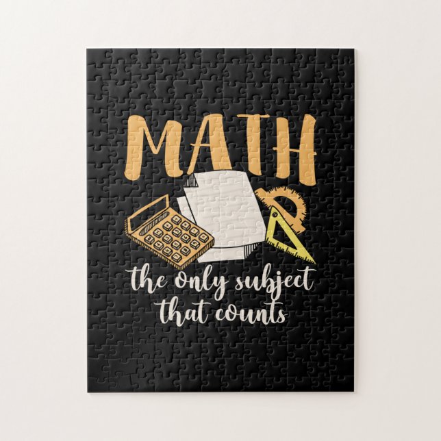 Math Teacher Math The Only Subject Jigsaw Puzzle (Vertical)