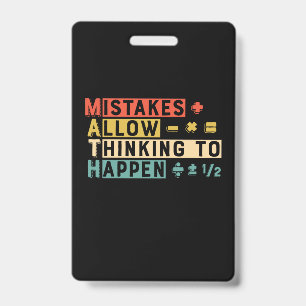 Math Teacher Math Thinking To Happen Badge