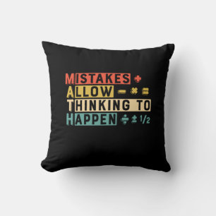 Math Teacher Math Thinking To Happen Throw Pillow