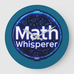 Math Teacher Math Whisperer Large Clock