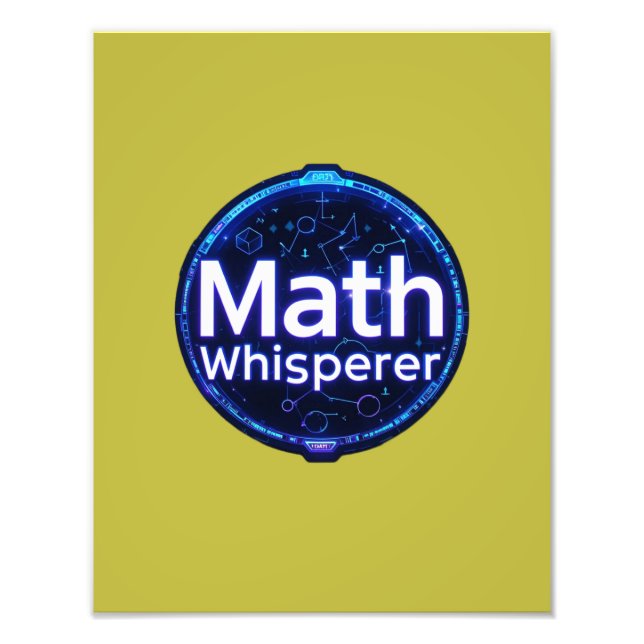 Math Teacher Math Whisperer Photo Print (Front)