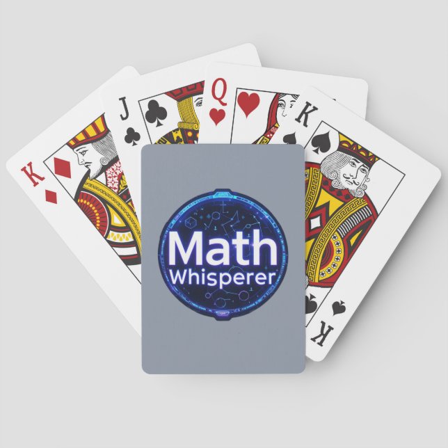 Math Teacher Math Whisperer Playing Cards (Back)