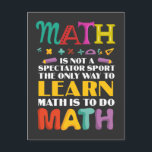 Math Teacher Mathematical Study Student School Postcard<br><div class="desc">Perfect Gift for a Math Teacher. Mathematician Gift for anyone who love to study math operation like addition,  subtraction,  multiplaction,  and division.</div>