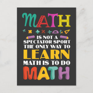 Math Teacher Mathematical Study Student School Postcard