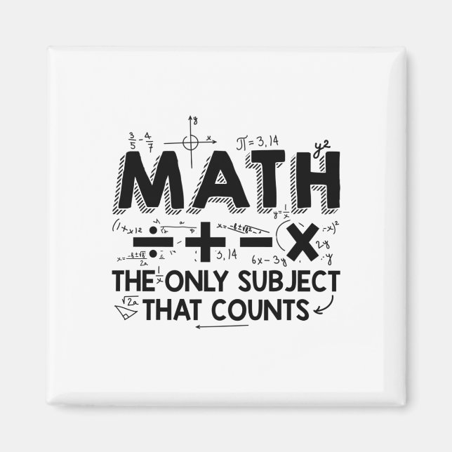 Math Teacher | Mathematics Mathematician Gifts Magnet (Front)