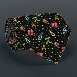 Math Teacher - Mathematics Symbols Pattern Tie<br><div class="desc">Colourful math instrument tools,  symbols,  dots and star sprinkles make a simple,  minimalist pattern for math teachers. > Cute for math teacher appreciation,  data geek,  college engineer lab instructor,  computer programmer.  > Personalize it! Add custom name,  photo,  or text.</div>