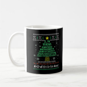 Math Teacher Merry Christmath Pi Tree Lights Ugly Coffee Mug