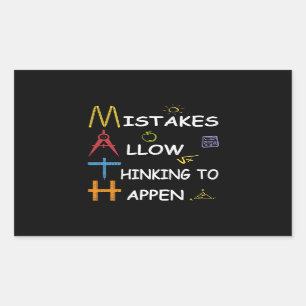 Math Teacher Mistakes Allow Thinking To Happen Sticker