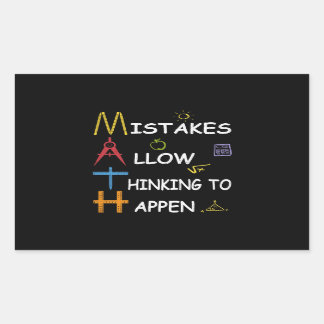 Math Teacher Mistakes Allow Thinking To Happen Sticker