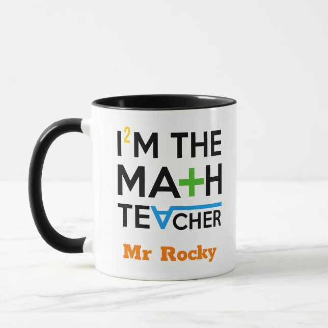 Math Teacher Mugs Personalized Appreciation Gift (Left)