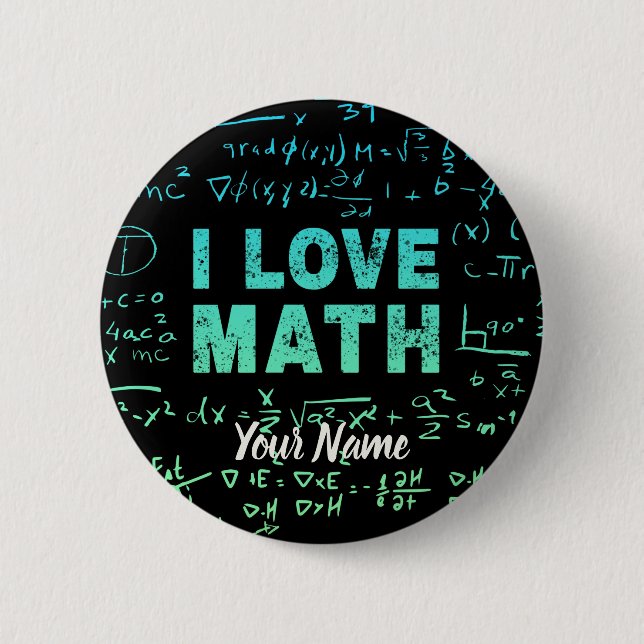 Math Teacher or Mathematics Professor and Student 2 Inch Round Button (Front)