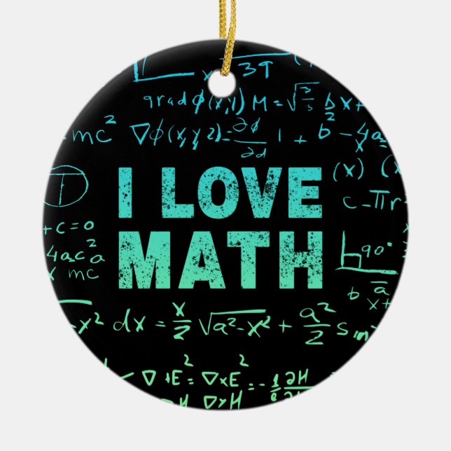 Math Teacher Or Mathematics Professor And Student Ceramic Ornament (Front)