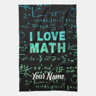 Math Teacher Or Mathematics Professor And Student Kitchen Towel