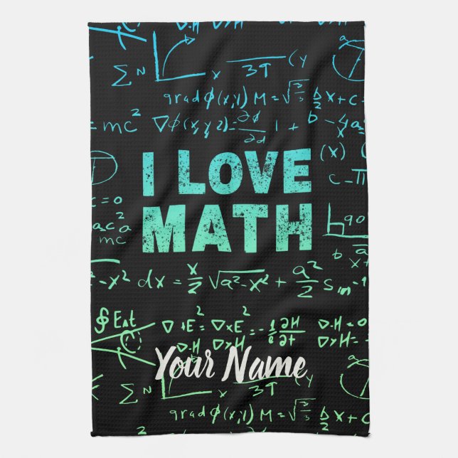 Math Teacher Or Mathematics Professor And Student Kitchen Towel (Vertical)