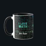 Math Teacher Or Mathematics Professor And Student Mug<br><div class="desc">Math design for math teacher and math student and all numbers friends. Math vintage artwork for math scientists and researchers at university and school for pupils and students. Math souvenir for algebra and fraction calculation retro friends. Math design for math teachers and math students for scientists and students who love...</div>