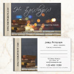Math Teacher or Tutor Appointment Business Card<br><div class="desc">Mathematics teacher or tutor appointment business card featuring a pile of books on a background with a blackboard and a math formula or equation. You can also use this card as a regular business card!</div>