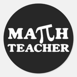 Math Teacher PI Classic Round Sticker