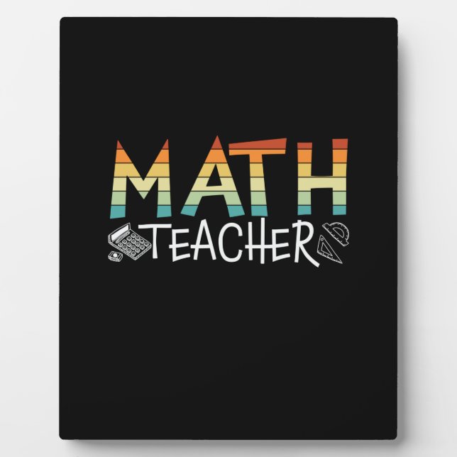 Math Teacher Plaque (Front)