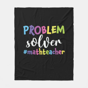 Math Teacher Problem Solver Fleece Blanket