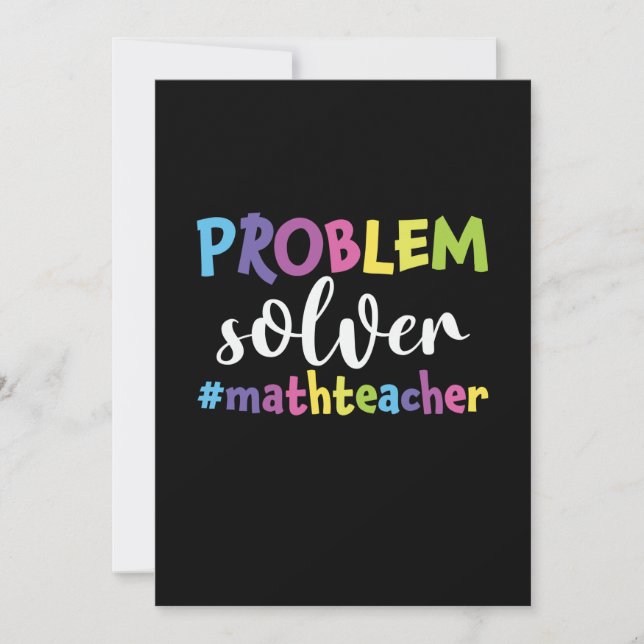 Math Teacher Problem Solver Holiday Card (Front)