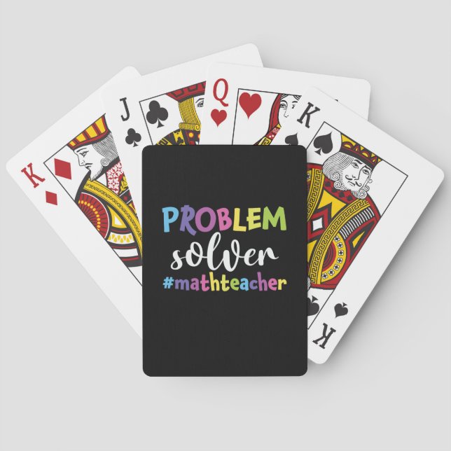 Math Teacher Problem Solver Playing Cards (Back)