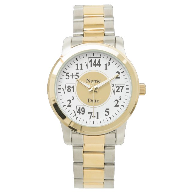 Math Teacher Retirement Gift Commemorative Watch (Front)