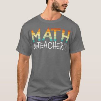 Math Teacher Retro T-Shirt