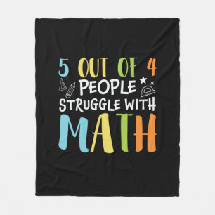Math Teacher Struggle With Math Fleece Blanket