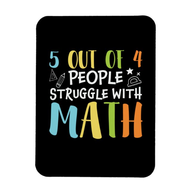 Math Teacher Struggle With Math Magnet (Vertical)