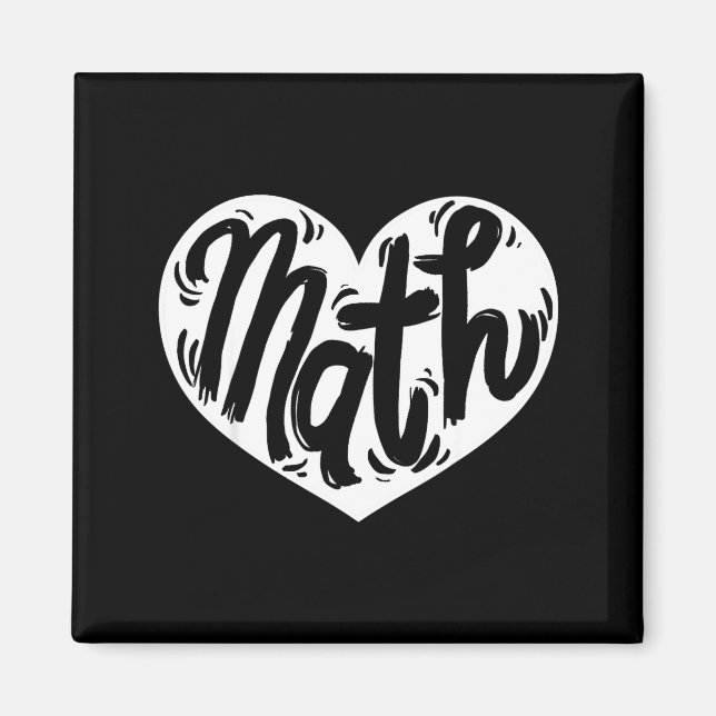 Math Teacher Student Love Valentine's Day  Magnet (Front)