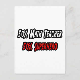 Math Teacher / Superhero Postcard
