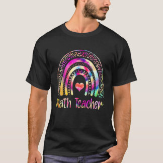Math Teacher Tie Dye Rainbow Math Is My Jam Back T T-Shirt