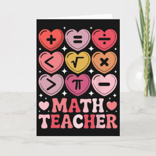Math Teacher Valentine's Day Math Operation Symbol Card