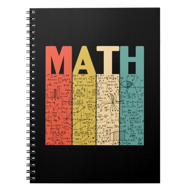 Math Teacher Vintage Math Definition Notebook (Front)