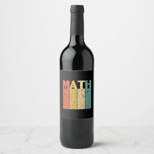 Math Teacher Vintage Math Definition Wine Label