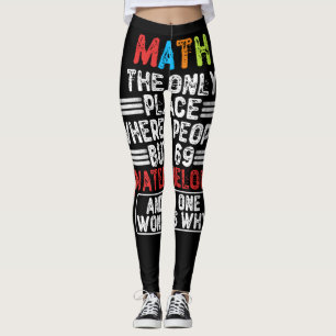 Math The Only Place Where People Buy - Funny Math Leggings