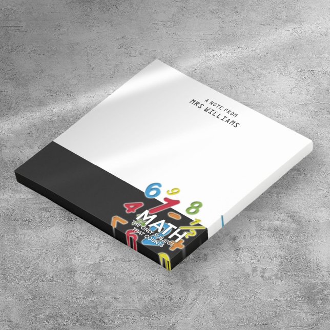 Math The Only Subject That Counts Fun Quote Post-it Notes (Math The Only Subject That Counts Fun Quote Post-it Notes)