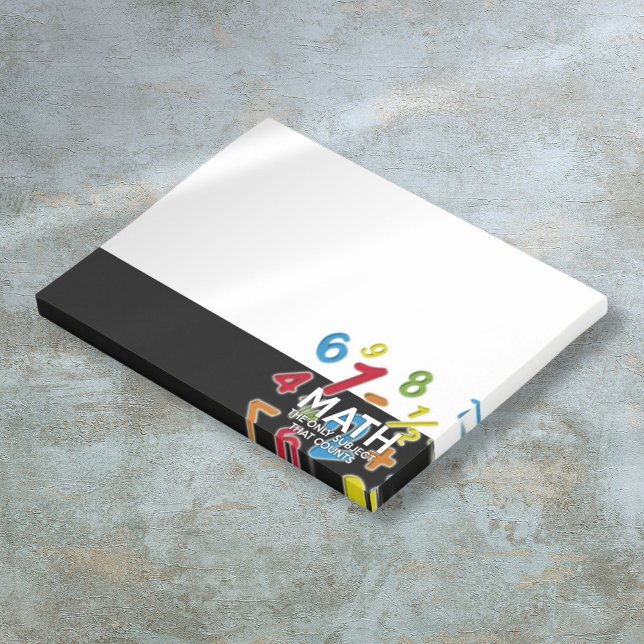 Math The Only Subject That Counts Fun Quote Post-it Notes (Math The Only Subject That Counts Fun Quote Post-it Notes)