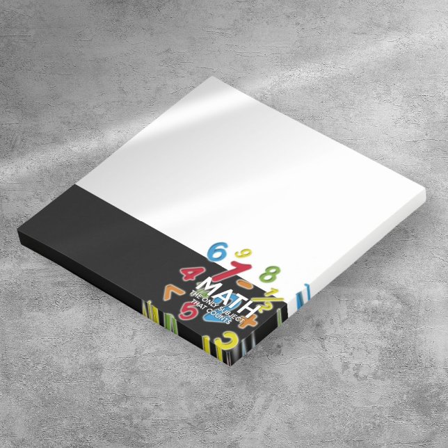 Math The Only Subject That Counts Funny Quote Post-it Notes (Math The Only Subject That Counts Funny Quote Post-it Notes)